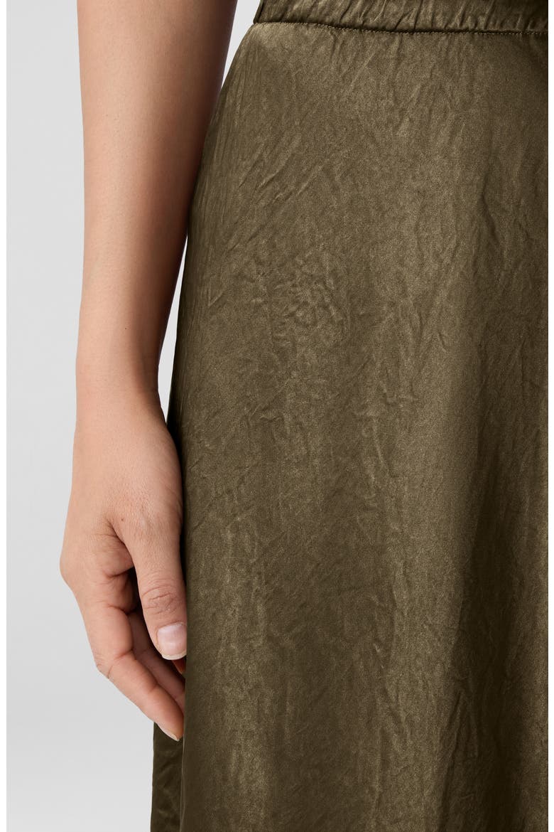 Crinkle Satin Bias Skirt, Alternate, color, SERPENTINE