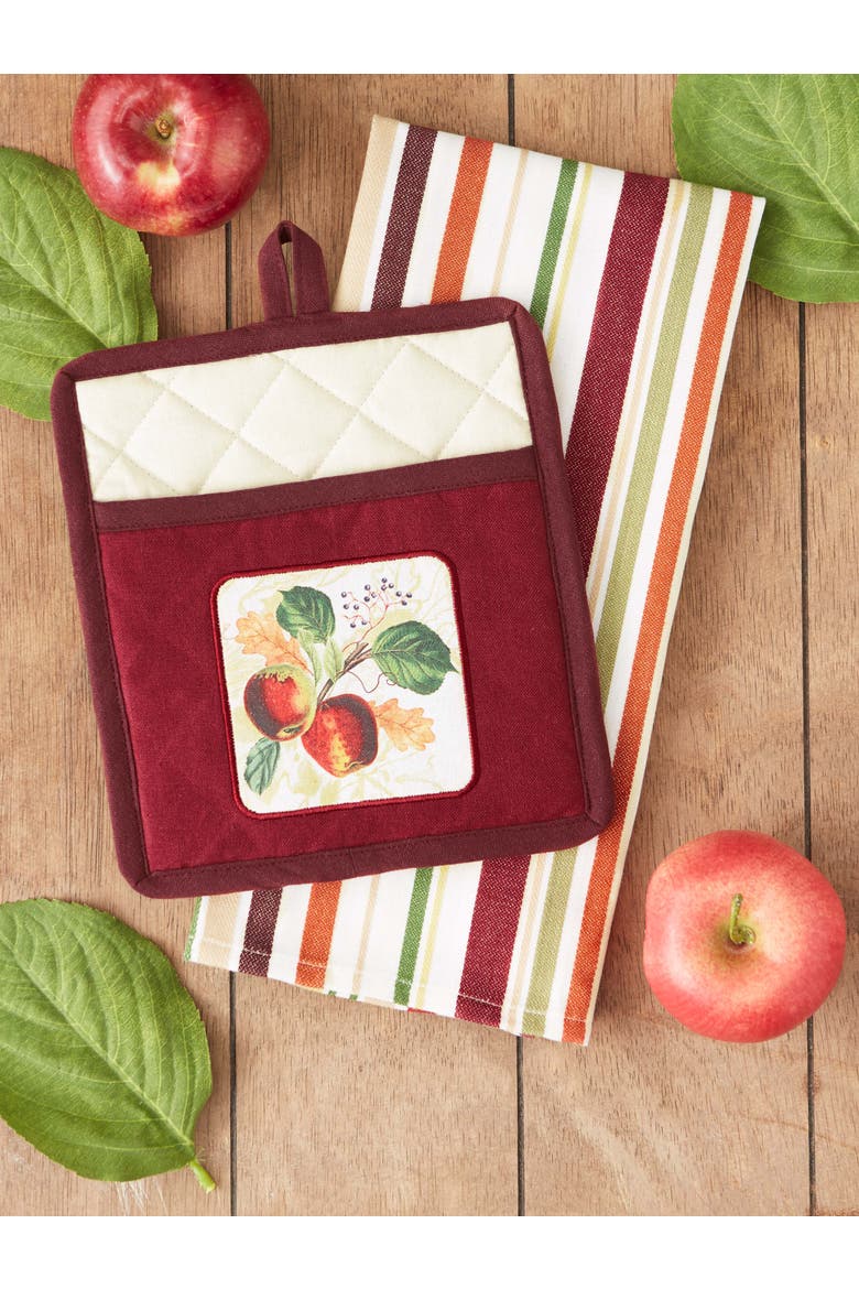 Apple Botanical Potholder Gift Set, Alternate, color, Apple Botanical