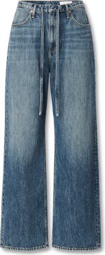 rag & bone Phoebe Drawstring Waist Wide Leg Jeans