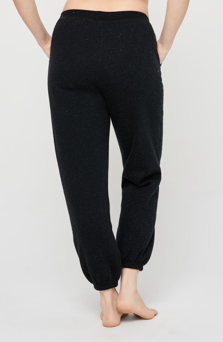 Spiritual Gangster Shimmer Sol Cozy Sweatpants, Alternate, color, Black