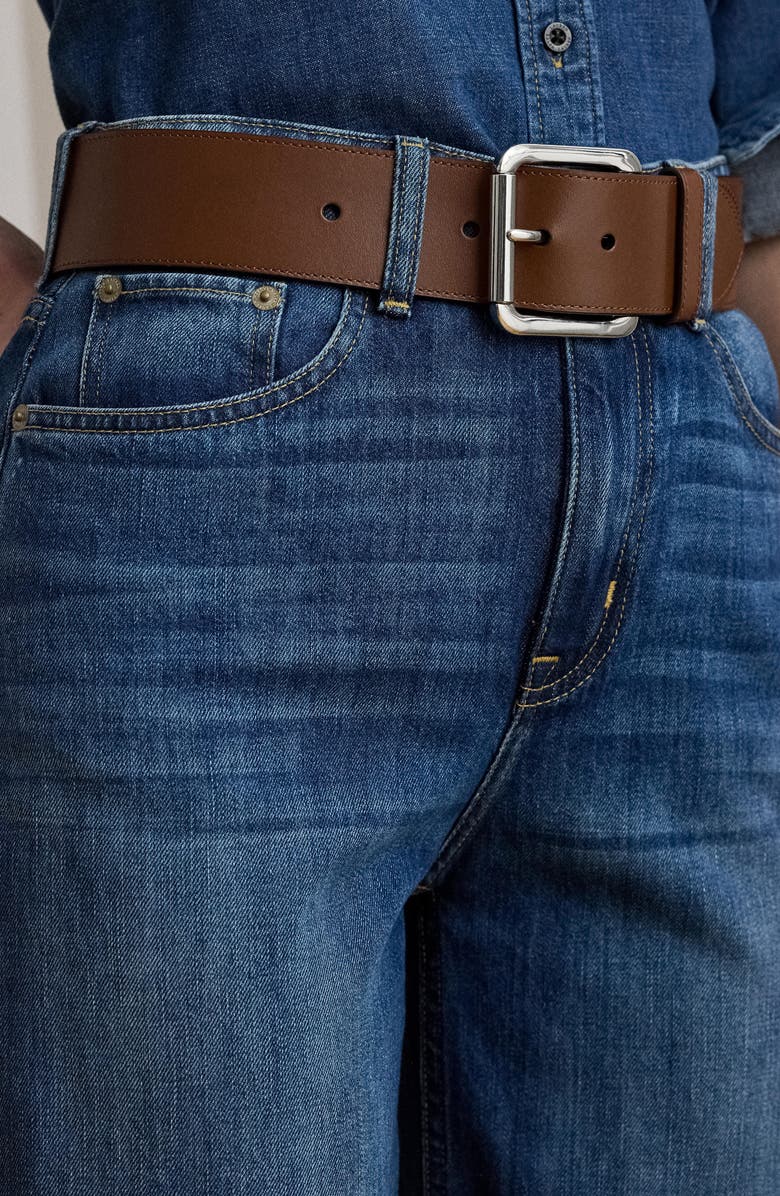 Lauren Ralph Lauren High Waist Wide Leg Jeans, Alternate, color, Atecco Wash