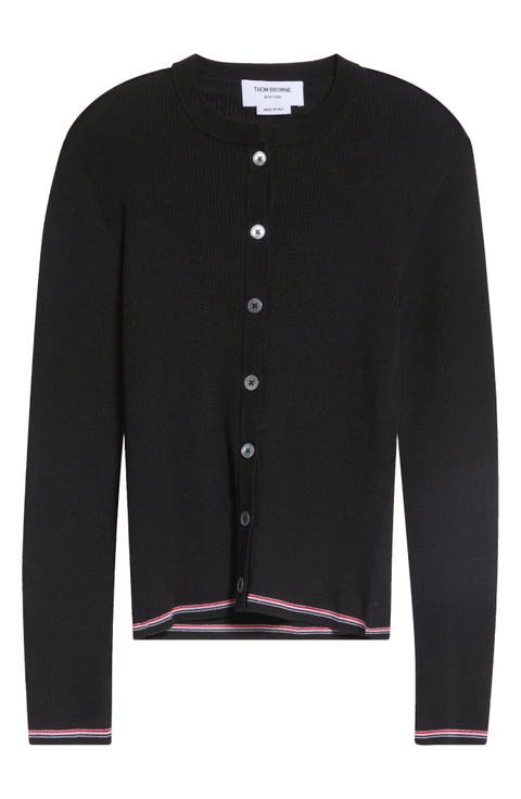 Crewneck Wool Cardigan