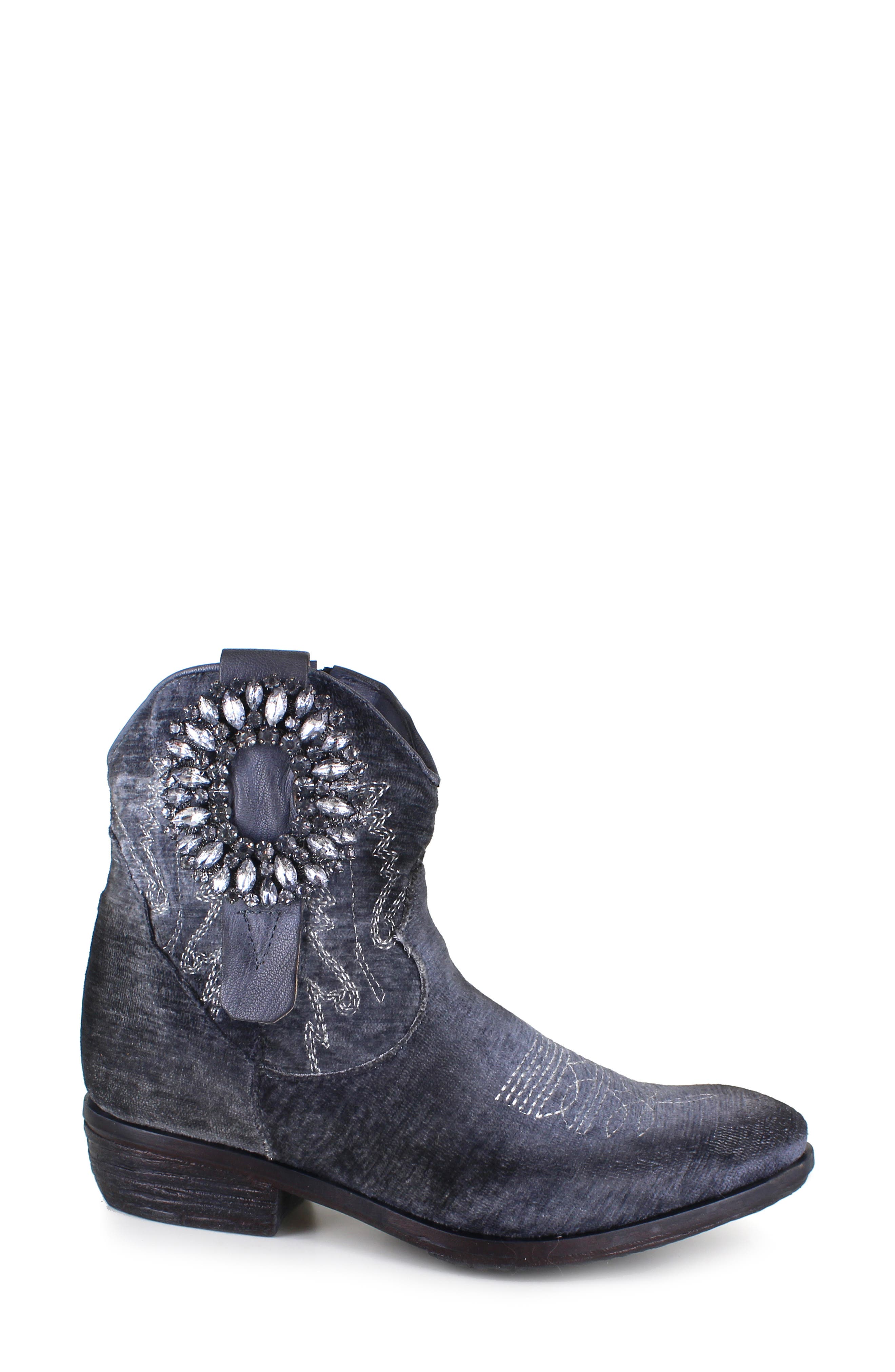 ZIGI Edith Velvet Western Boot, Alternate, color, Gray Velvet