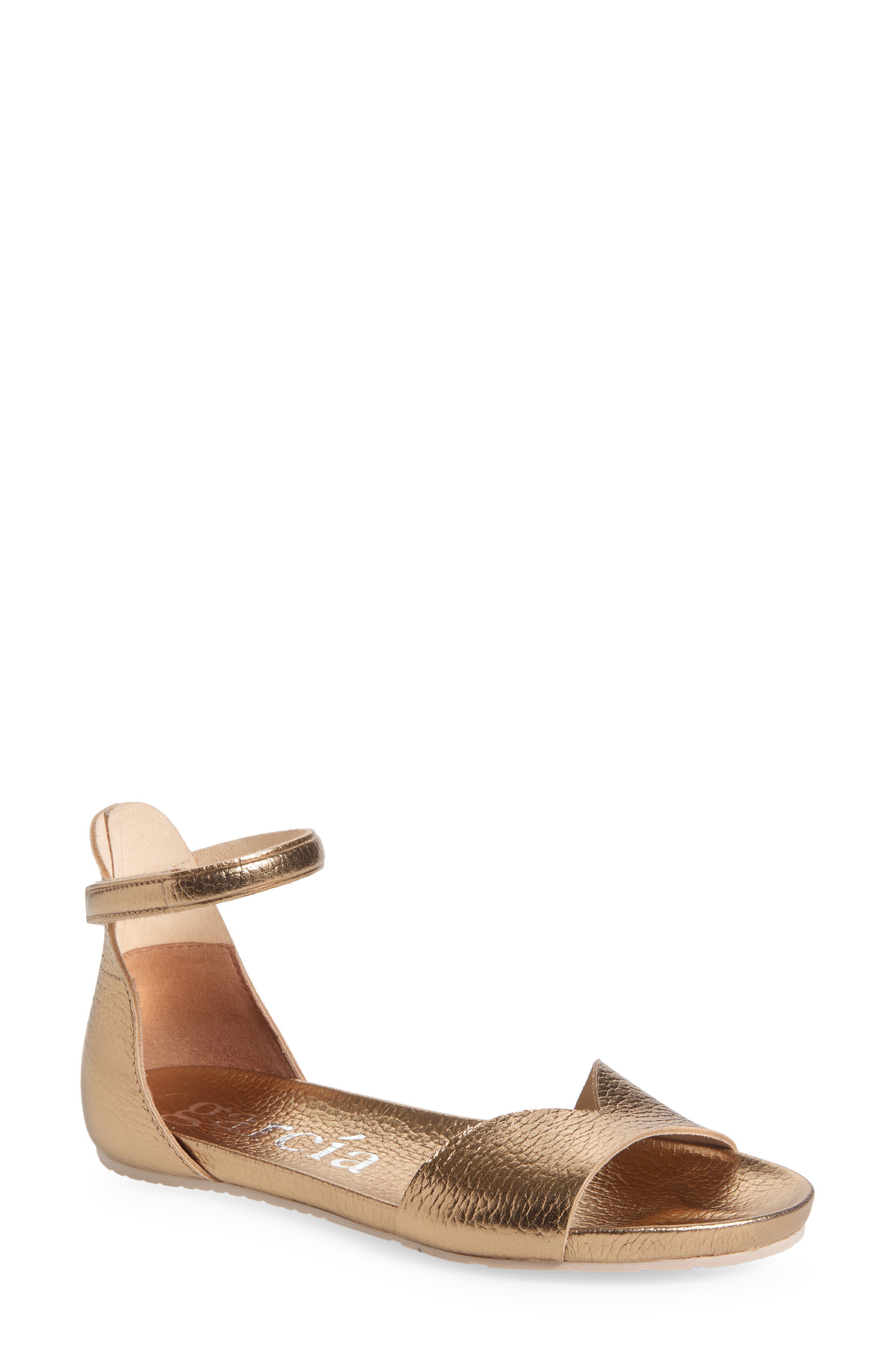 Jela Ankle Strap Sandal, Main, color, CAVA CERVO LAME