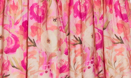 Lush Smocked Midi Sundress In Pink