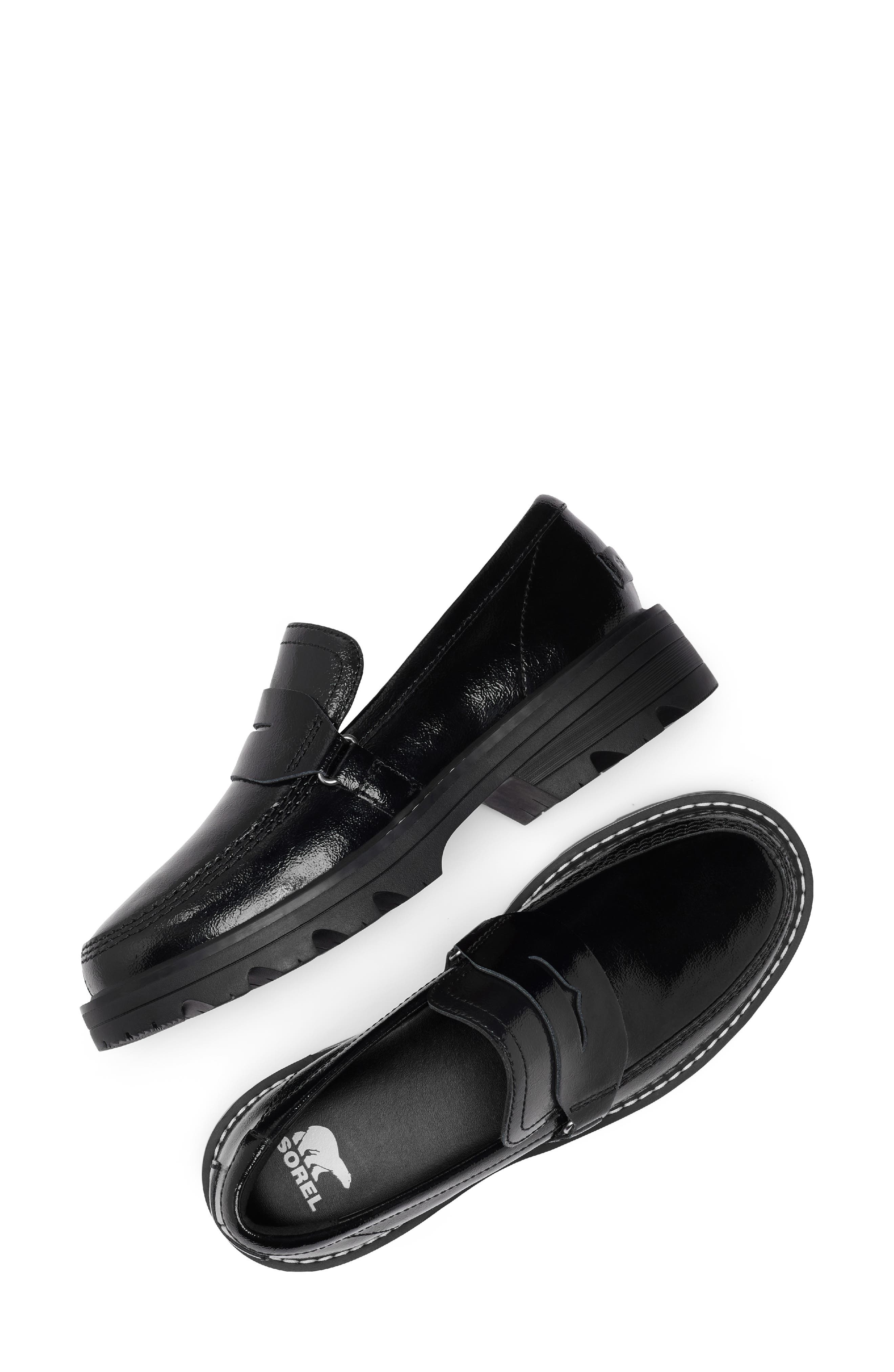 Revel Ave Faux Leather Loafer, Alternate, color, BLACK/ CHALK