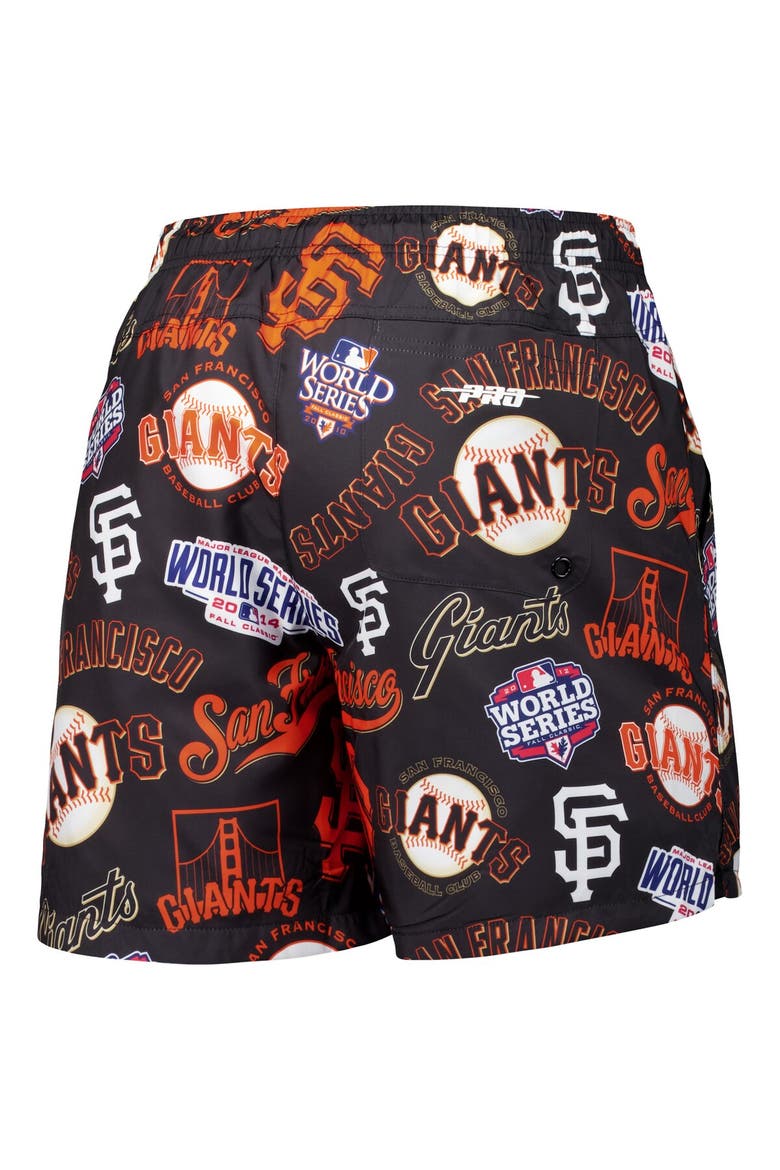 Men's Pro Standard Black San Francisco Giants Toss Logo Woven Shorts, Alternate, color, Black