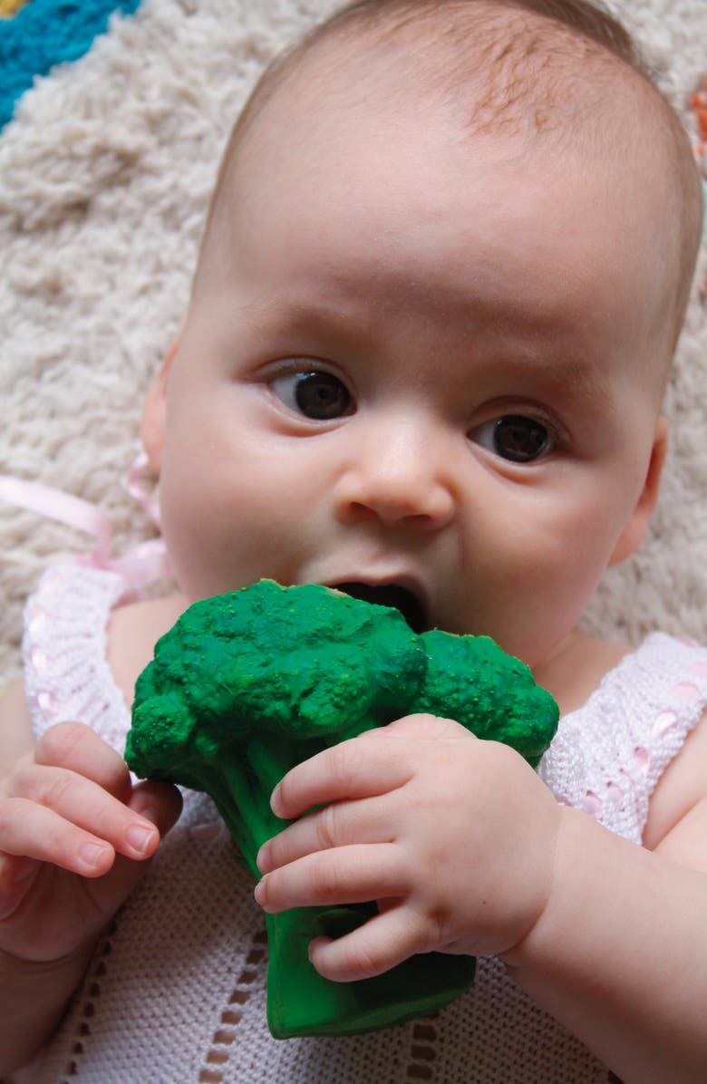 Oli&Carol Oli and Carol Brucy the Broccoli Teething Toy, Alternate, color,
