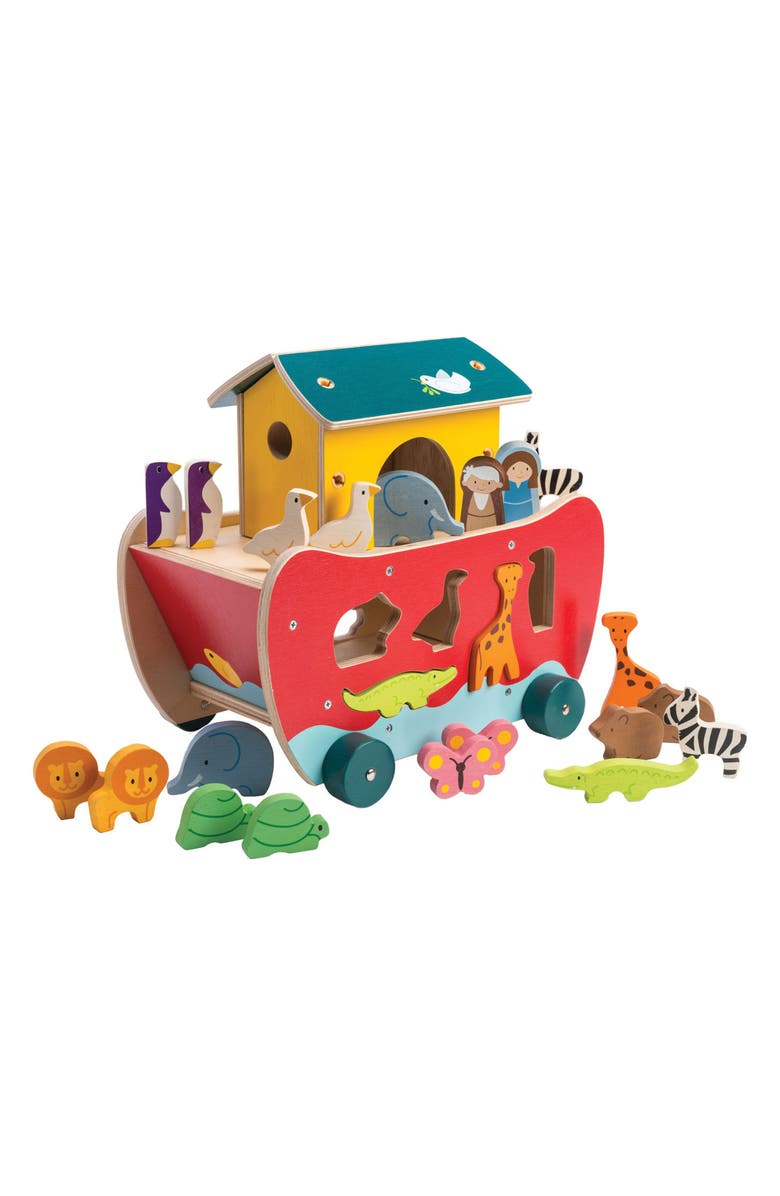 Tender Leaf Toys Noah's Shape Sorter Ark Playset, Main, color, Multi