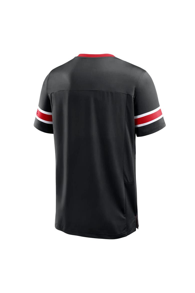 Men's Fanatics Black Atlanta Falcons Hometown Premium Hashmark V-Neck T-Shirt, Alternate, color, Black