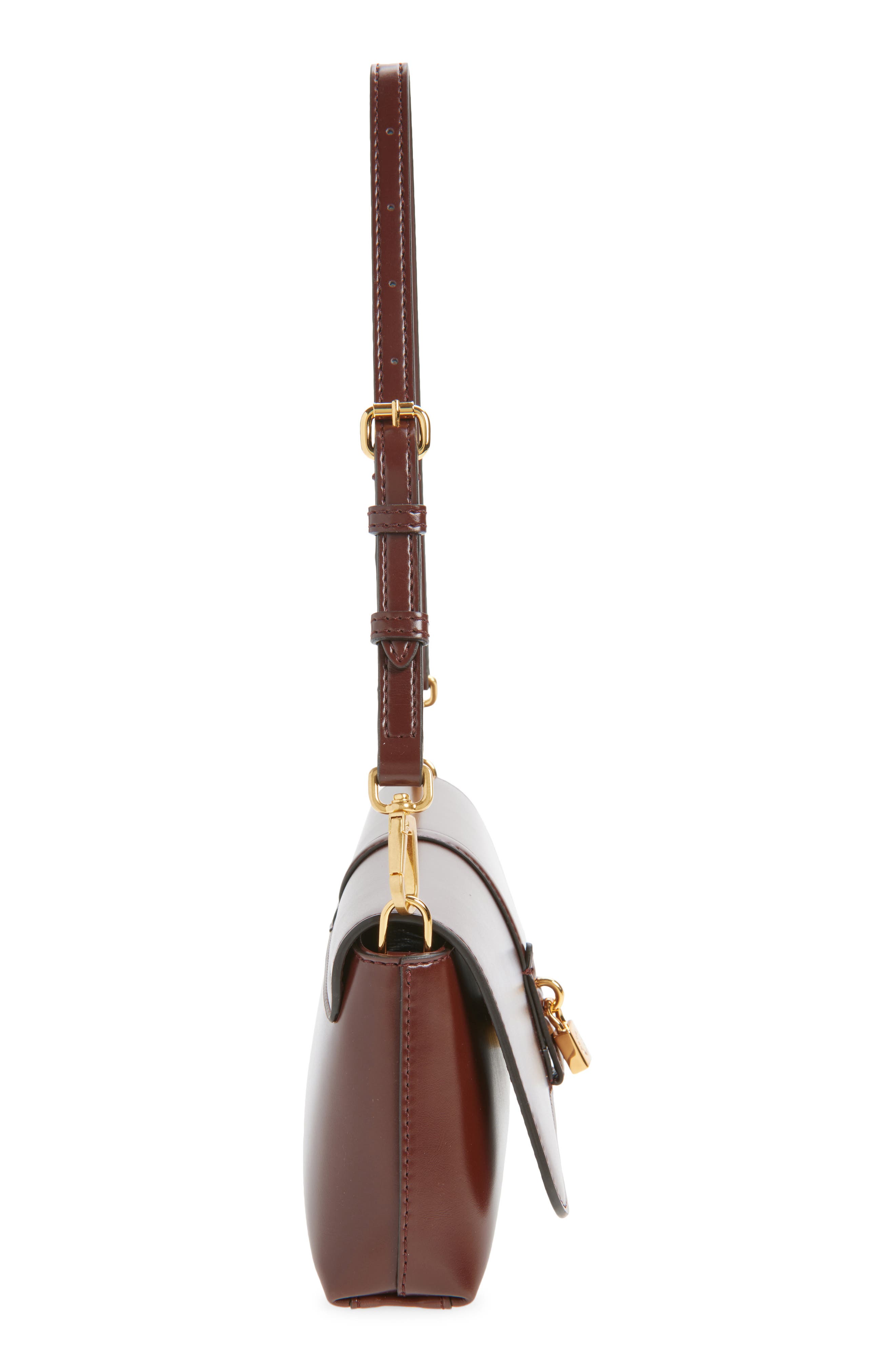 Stella McCartney Ryder Pochette, Alternate, color, Mahogany