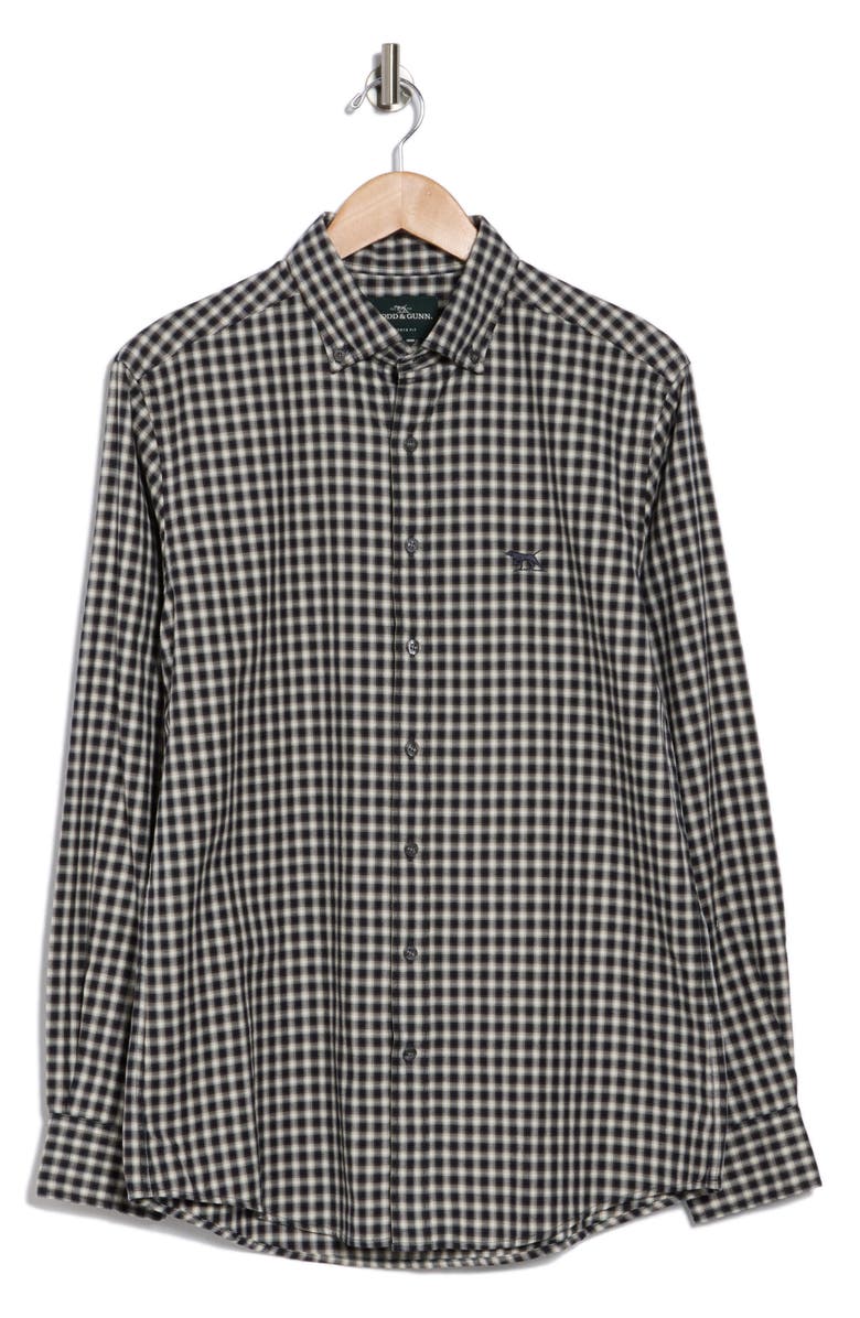 Rodd & Gunn Signal Hill Grid Trim Fit Cotton Button-Up Shirt, Alternate, color, Granite