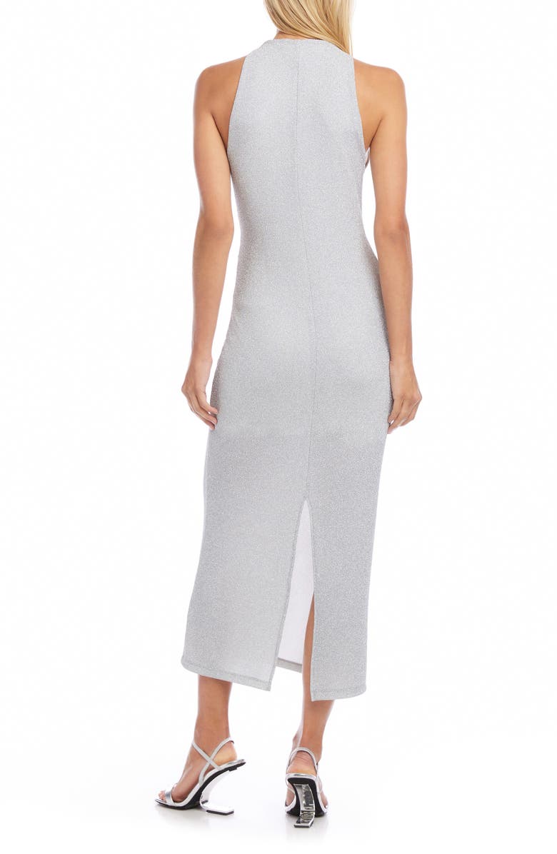 FIFTEEN TWENTY Bailey Center Ruched Metallic Knit Midi Dress, Alternate, color,