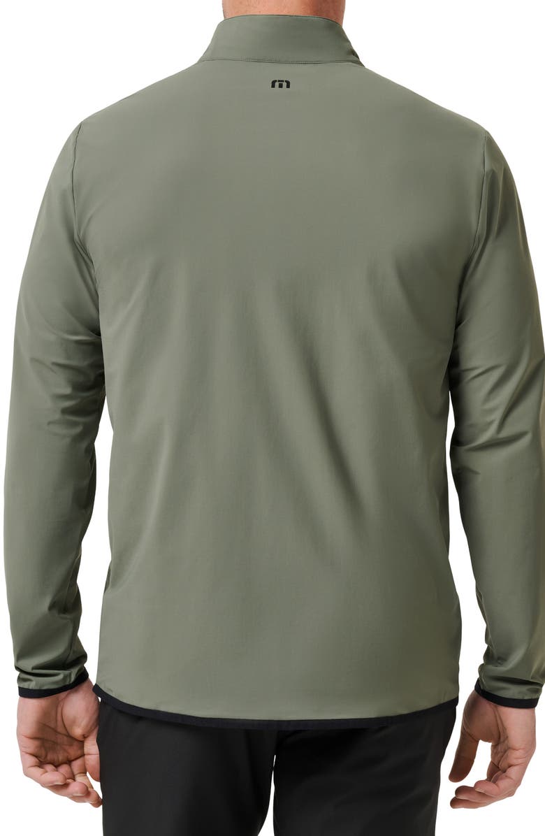 TravisMathew Tour Quarter Zip Pullover, Alternate, color, Dark Olive