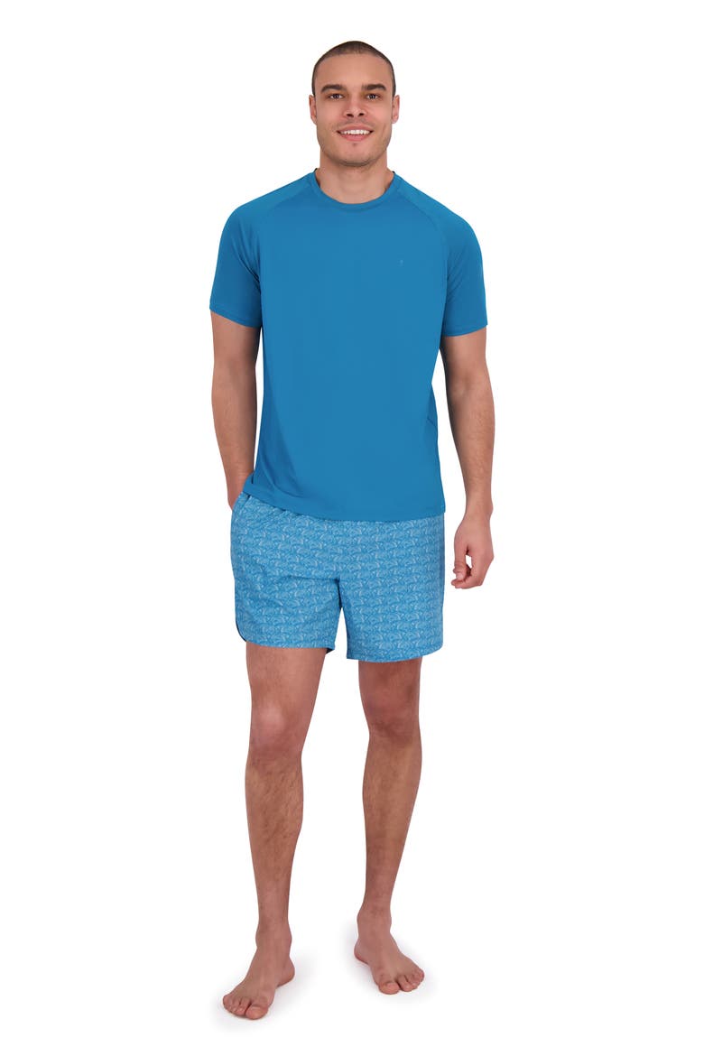Short Sleeve Tech Waffle Rashguard, Alternate, color, SWELL