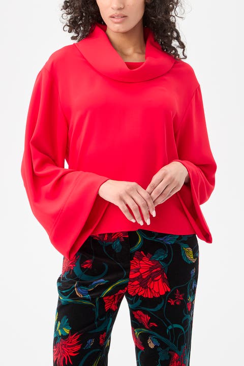 Staged Folded Neckline Top