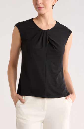 NORDSTROM RACK Twist Neck Cap Sleeve T-Shirt