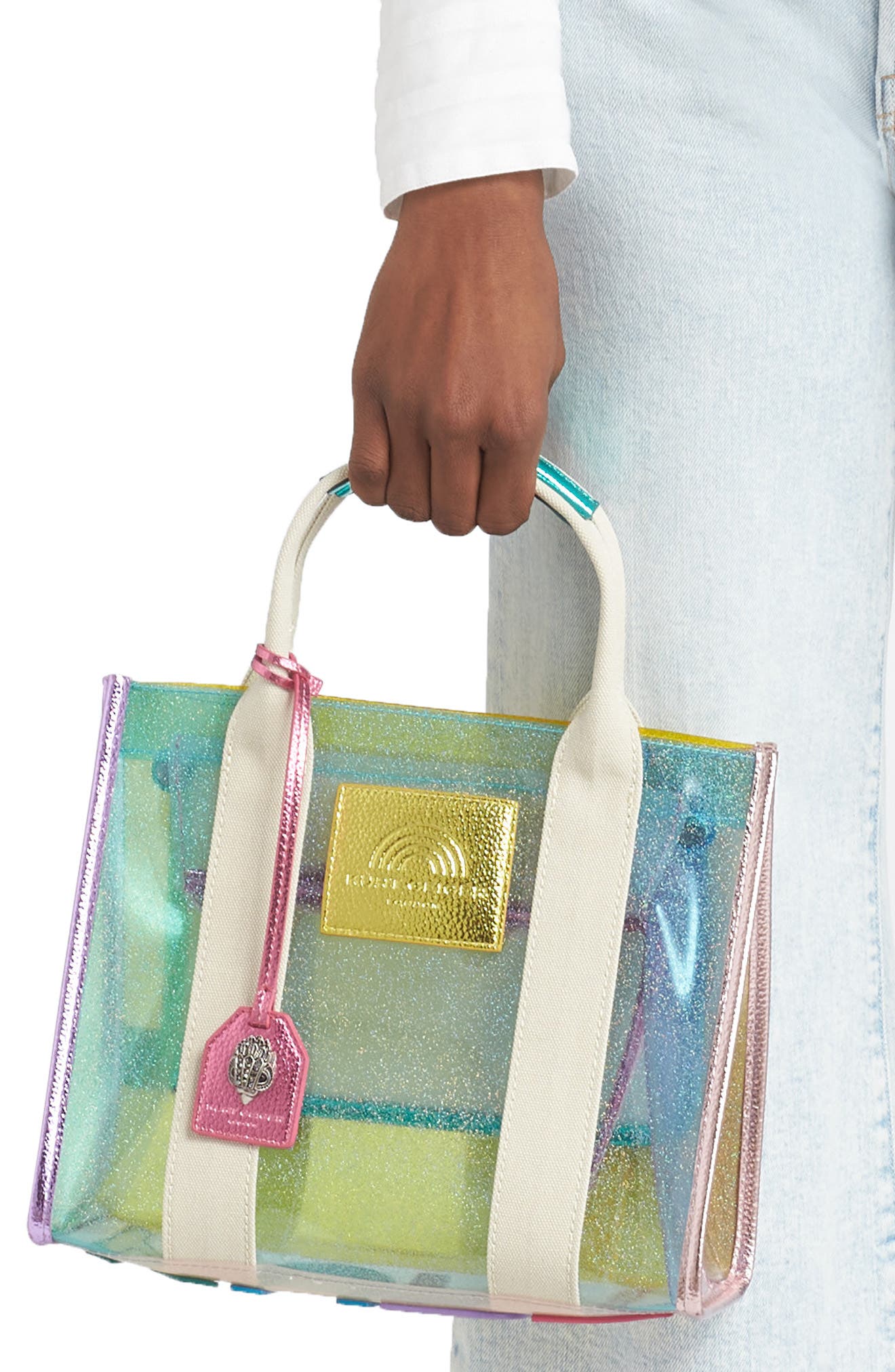 Kurt Geiger London Mini Southbank Vinyl Clear Tote, Alternate, color, Mult/Other