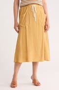 Adrianna Papell Topstitched A-Line Skirt