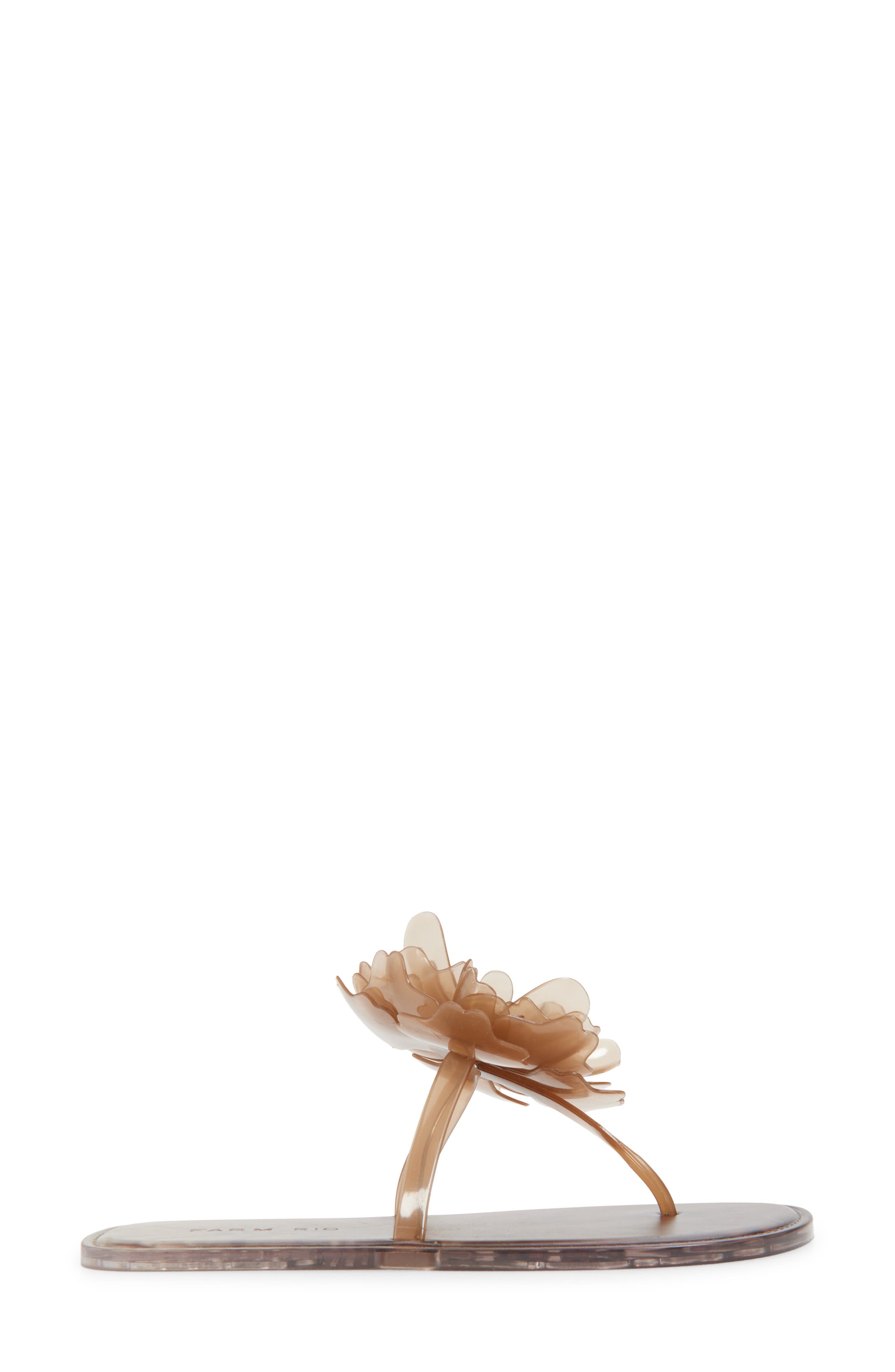 FARM Rio Flower Jelly Flip Flop, Alternate, color, Toffee And Walnut