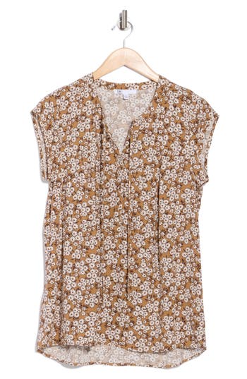 Dr2 By Daniel Rainn Tie Neck Flounce Back Top