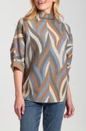 APNY Interlacing Lines Cowl Neck Sweater