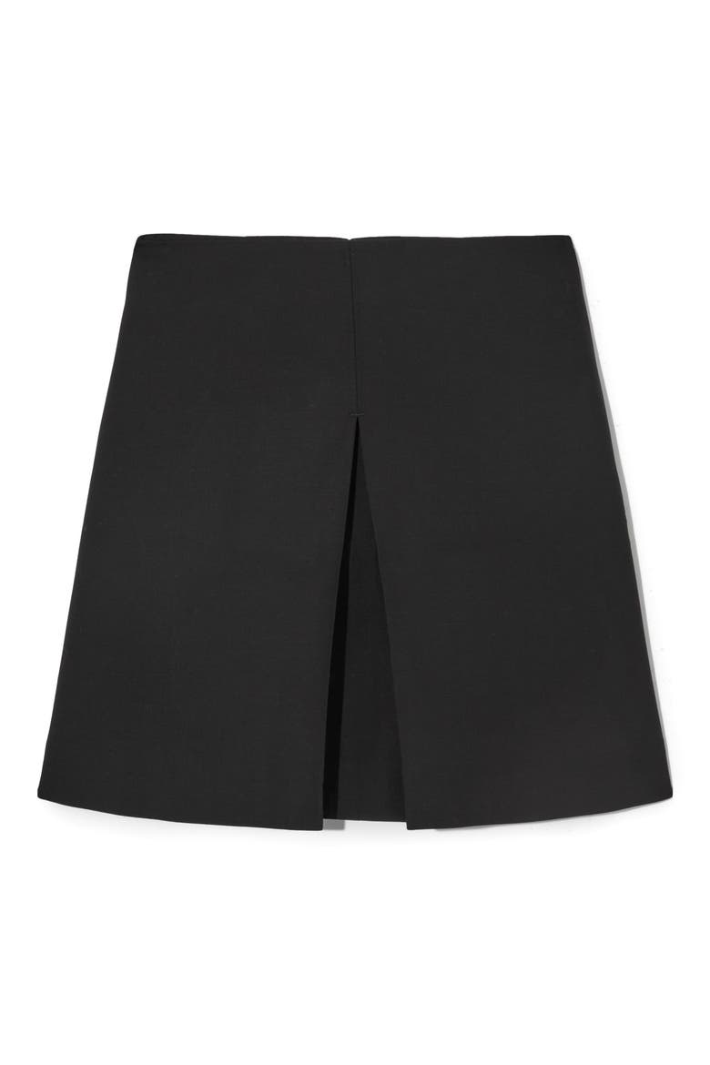 Wool Miniskirt, Alternate, color, BLACK