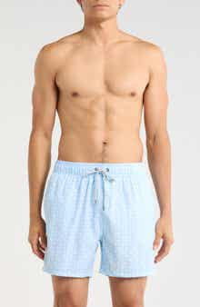 Vintage Summer Printed Volley Swim Shorts