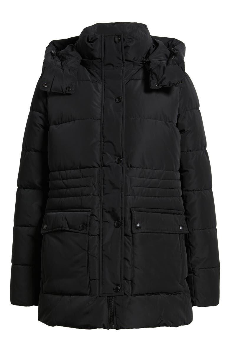 Sam Edelman Parka with Removable Hood, Alternate, color, Black