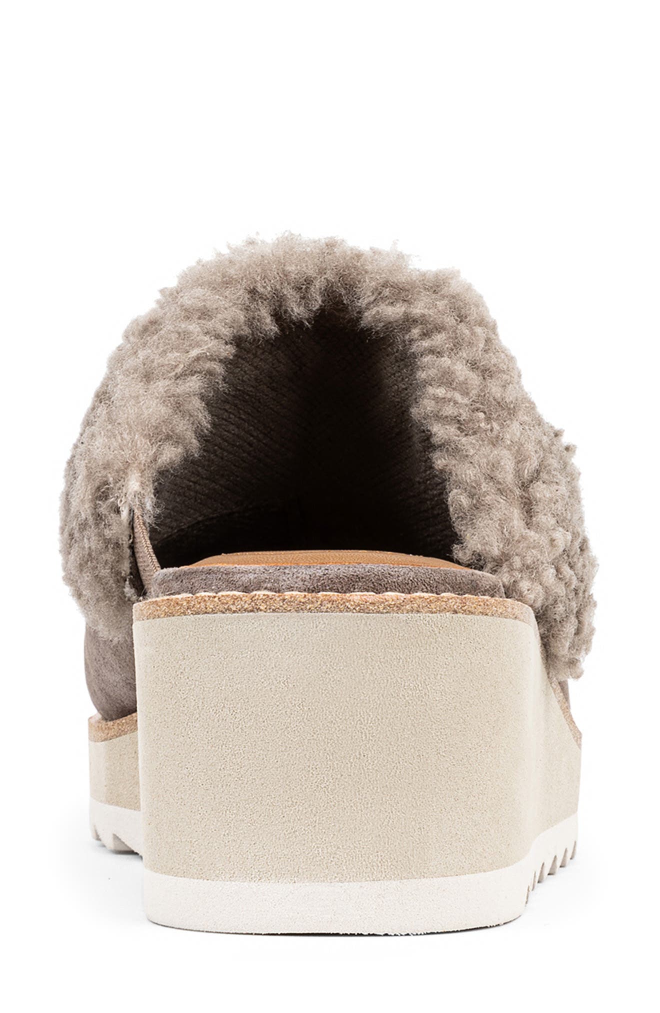 Donald Pliner Wedge Genuine Shearling Cuff Mule, Alternate, color, 