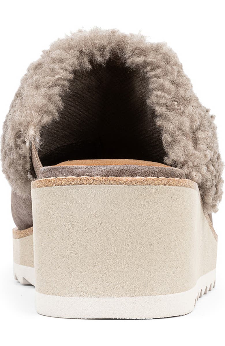 Donald Pliner Wedge Genuine Shearling Cuff Mule, Alternate, color,