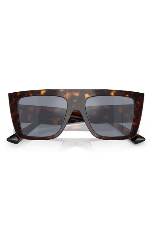 Jimmy Choo 52mm Rectangular Sunglasses In Havana/grey