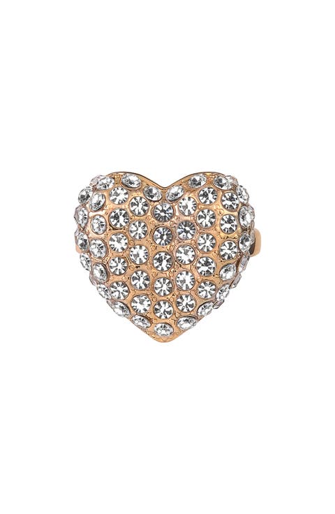Pavé Heart Cocktail Ring