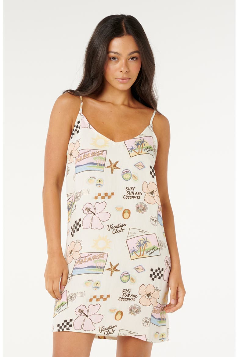 Sunset Luau Linen Blend Sundress, Alternate, color, OFF WHITE