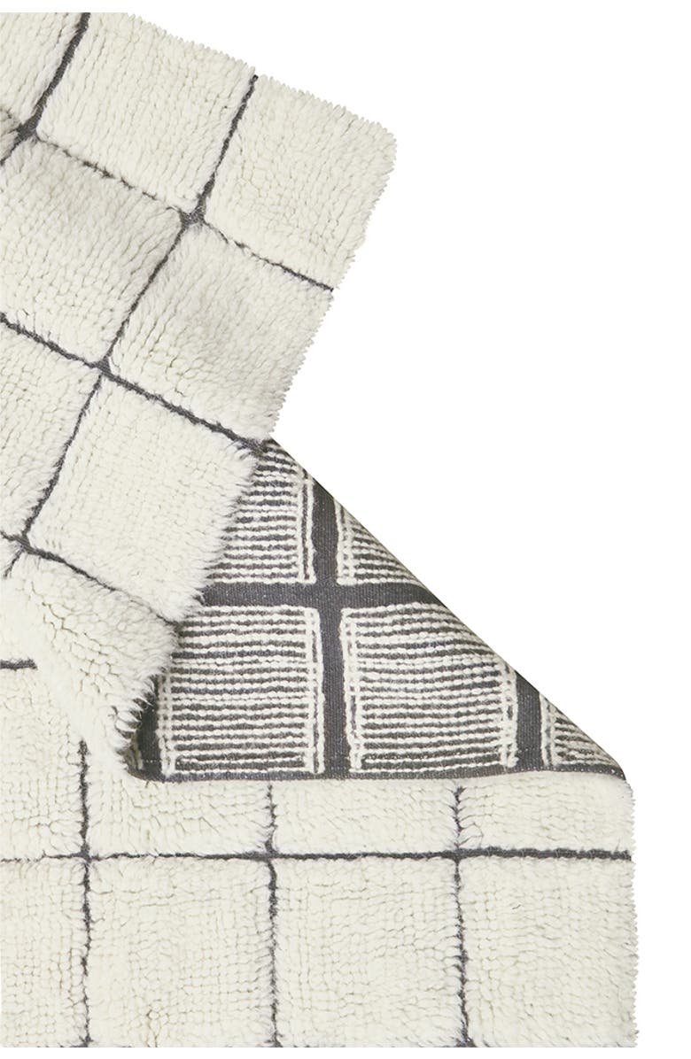 Lorena Canals Woolable Rug Runner Mosaic, Alternate, color, Natural Wool, Canvas Dark Grey