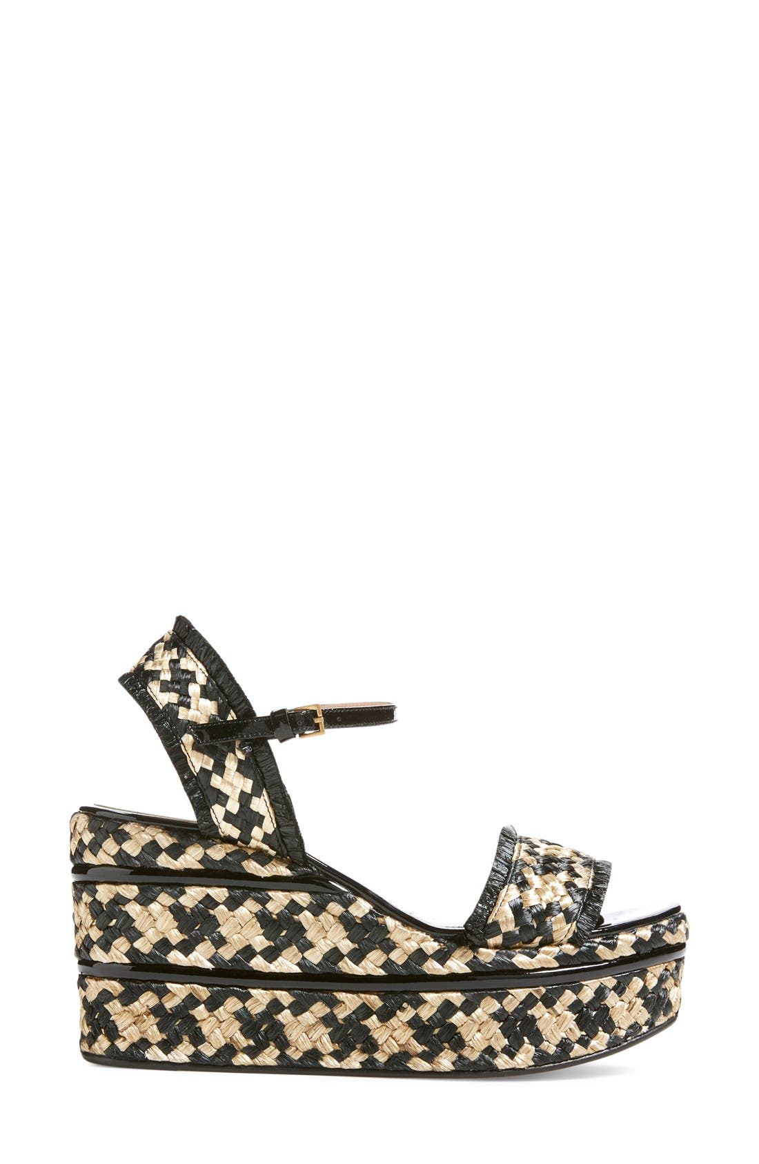Gucci 'Maya' Wedge Platform Sandal, Alternate, color, 