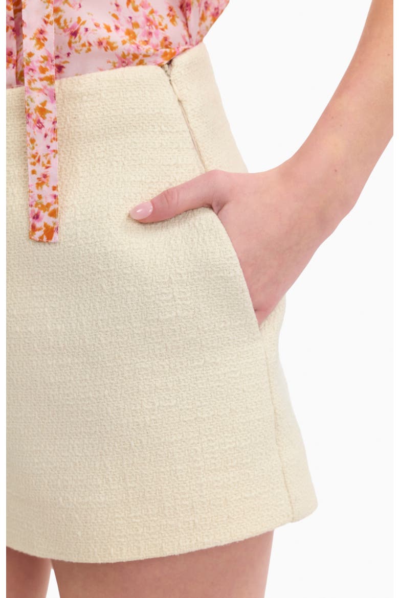 Margot Tweed Short, Alternate, color, Cream