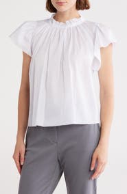 ELIE ELIE TAHARI Flounce Sleeve Top