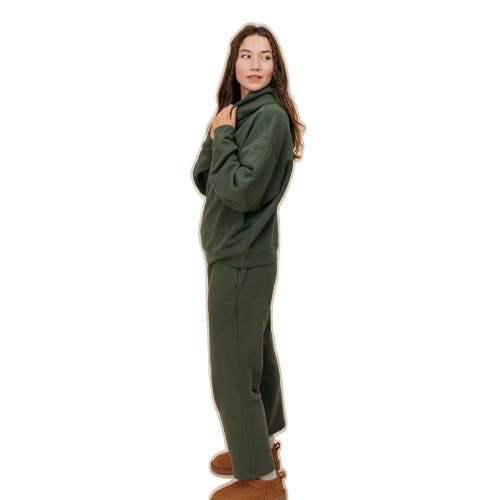 Ocio Organic Cotton Teddy Oversized Hoodie In Green