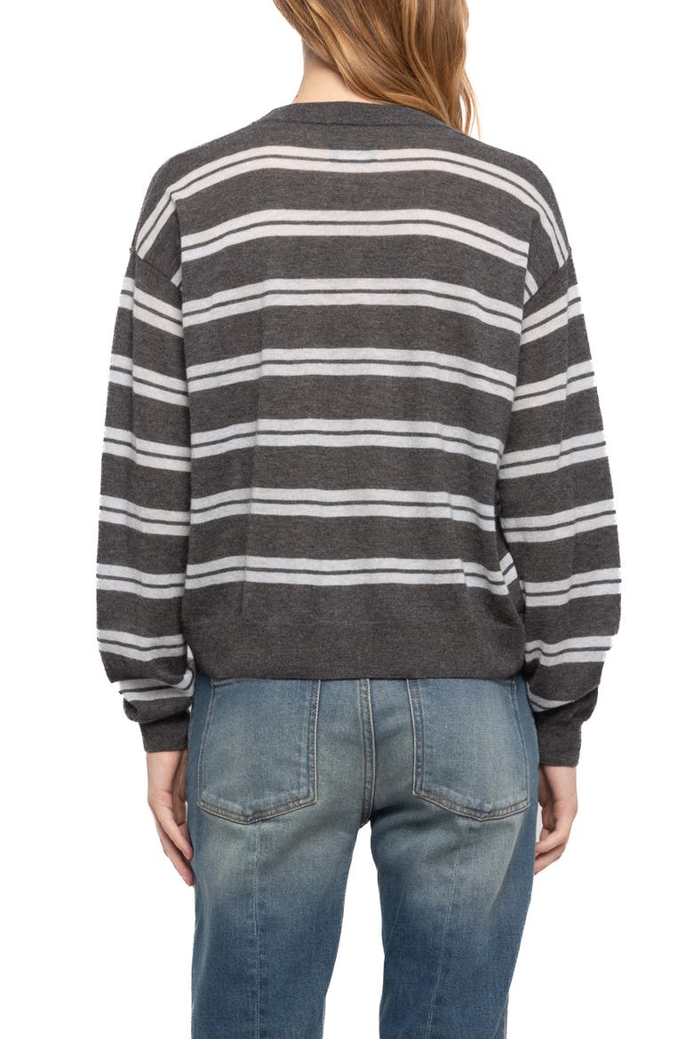 Swapy Stripe Cashmere Sweater, Alternate, color, ANTHRACITE