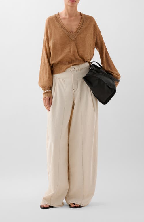 Scalpers Alpaca V Jumper In Brown