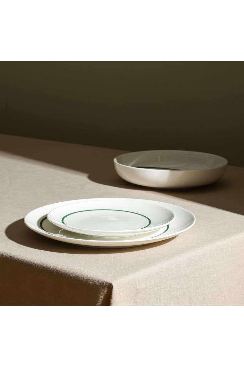Luna Porcelain 24-Piece Dinnerware Set, Alternate, color, Green