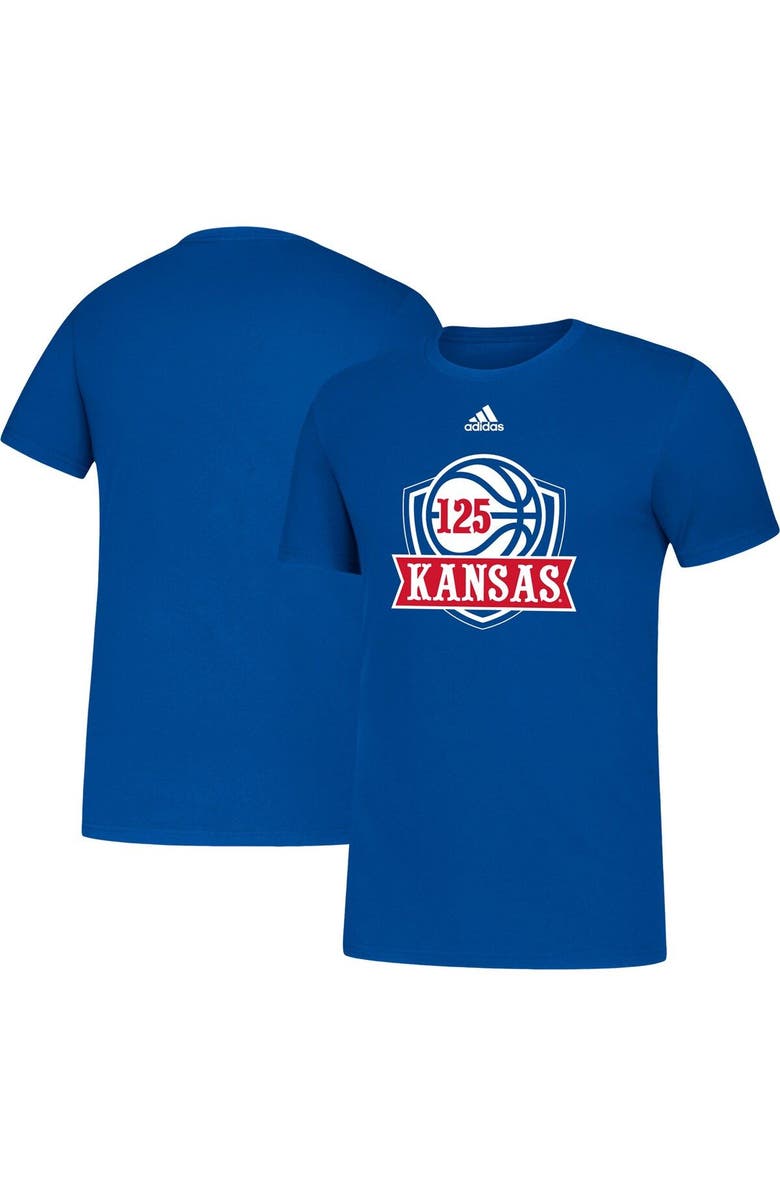 adidas Men's adidas Royal Kansas Jayhawks 125th Season Basketball Amplifier T-Shirt, Main, color, Royal
