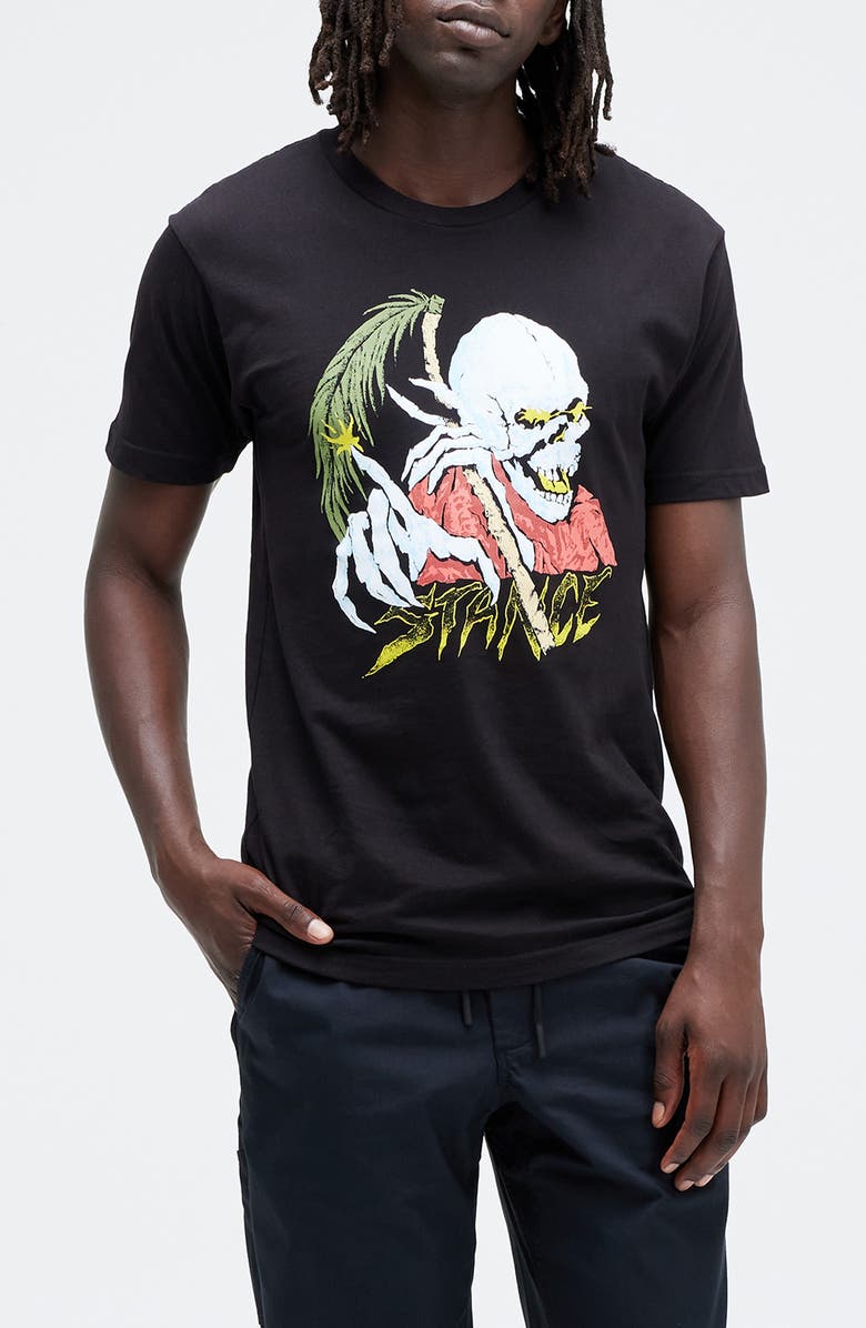 Stance Palm Slayer Cotton Graphic T-Shirt, Main, color, Black