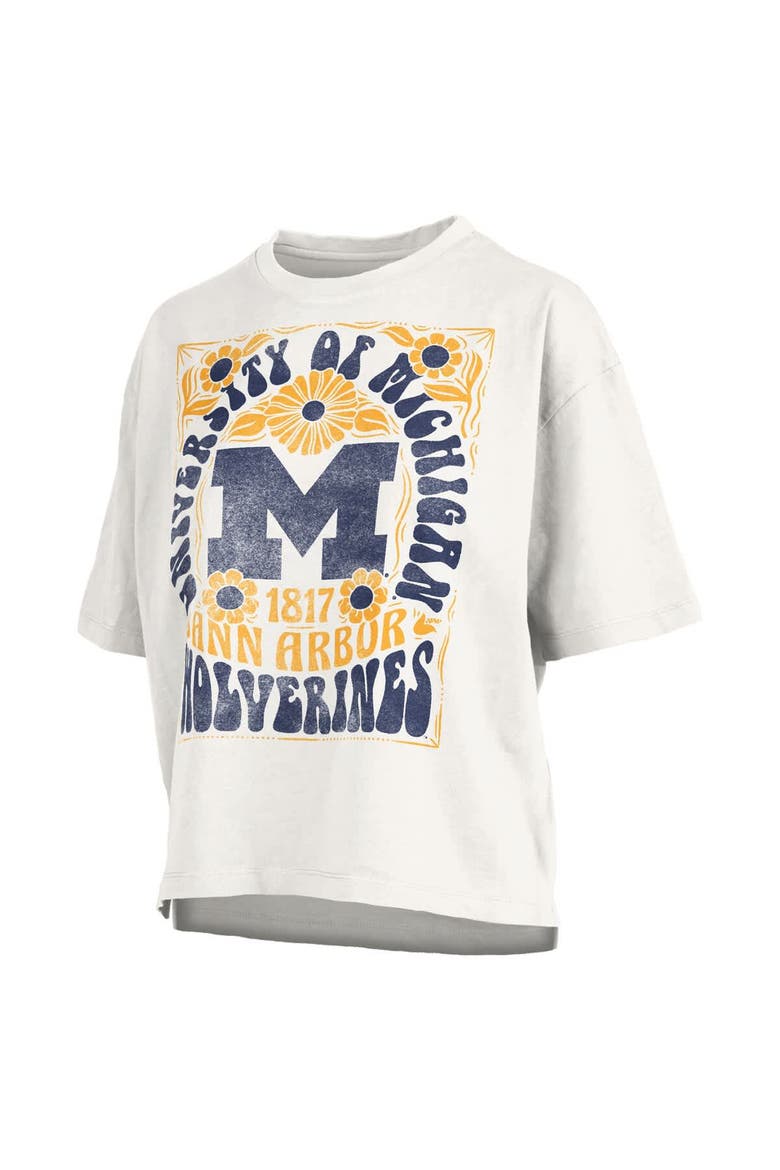 Women's Pressbox White Michigan Wolverines Harmony Oversized T-Shirt, Alternate, color, White