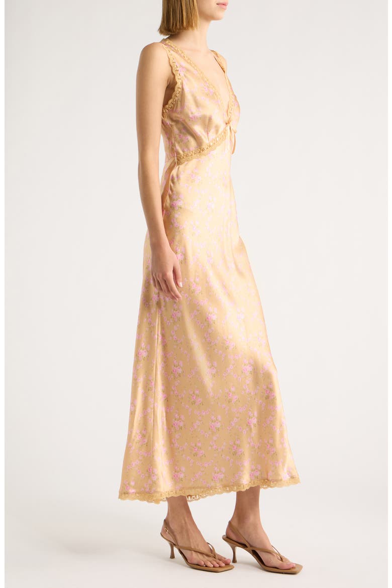 Nirelle Sleeveless Silk Blend Maxi Dress, Alternate, color, DUCHESS GOLD
