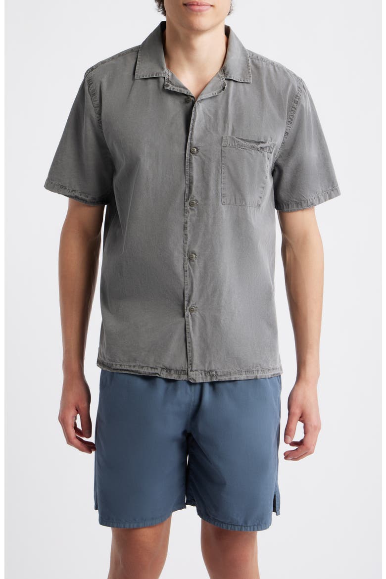 Air Cotton Camp Shirt, Main, color, SLATE