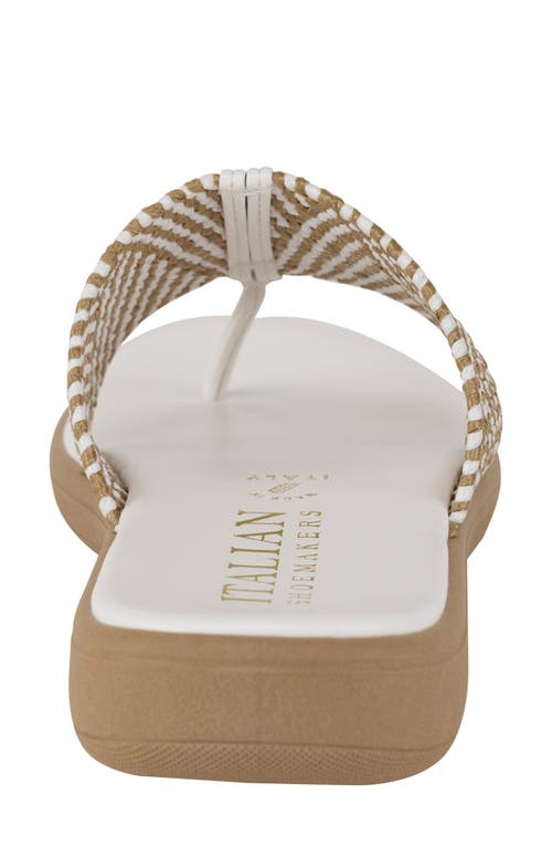 Italian Shoemakers Rylah Chevron Sandal In White