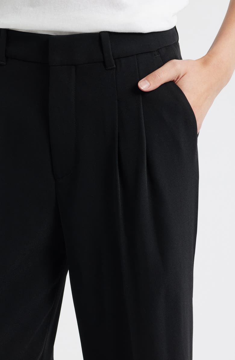 Mavi Jeans Pleated Straight Leg Pants, Alternate, color, Black