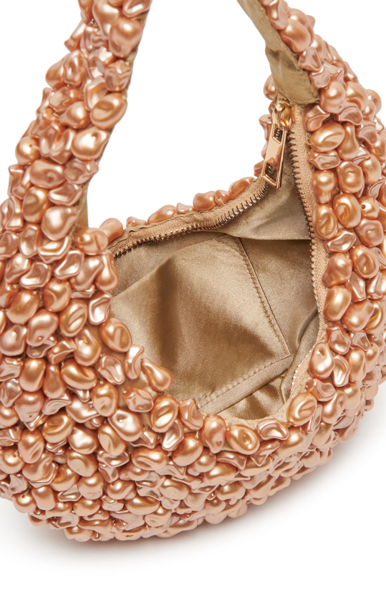 Dolce Vita Pearla Faux Pearl Shoulder Bag, Alternate, color, Gold